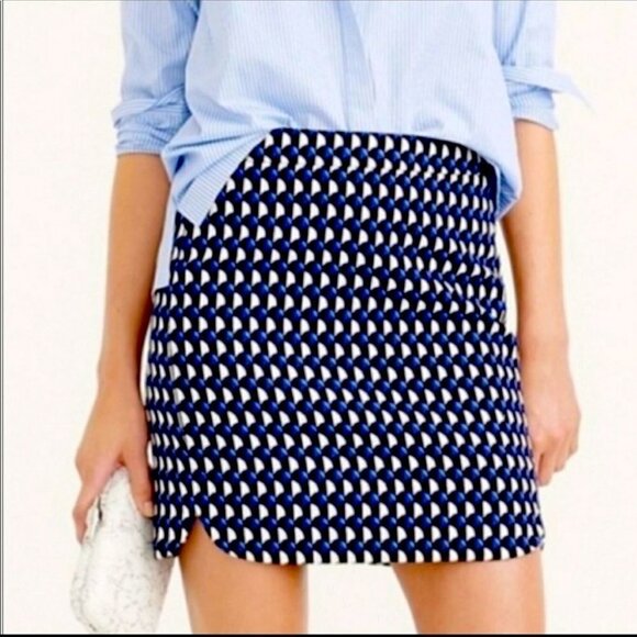 J. Crew Dresses & Skirts - J.Crew Jet Set Geo Patterned Mini Skirt Size 4
